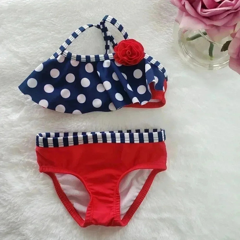 Wonder Nation Polka Dot/Stripe Bikini